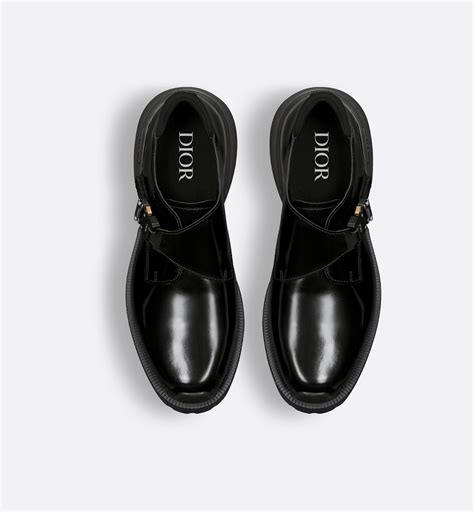 Dior Combat Monk Derby Shoe Black Polished Calfskin 